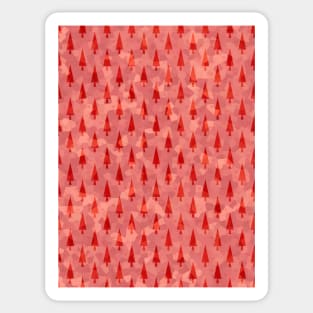 RED Christmas Trees Sticker